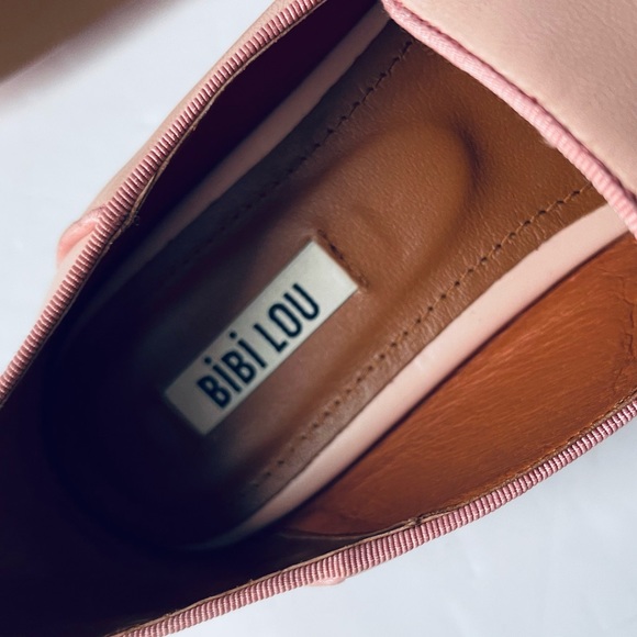 BiBi Lou Leather Loafer Buckle Snaffle Bit Horsebit Salmon Pink Italy Sz 40/10 - Picture 13 of 13